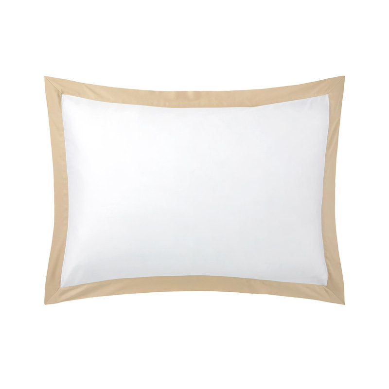 Linea Cotton Pillow Sham, Tan, Queen