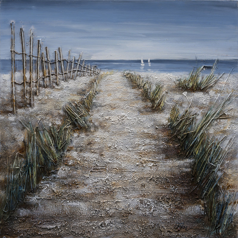 «Walkway to the Beach», reproduction de peinture à l'huile sur toile tendue