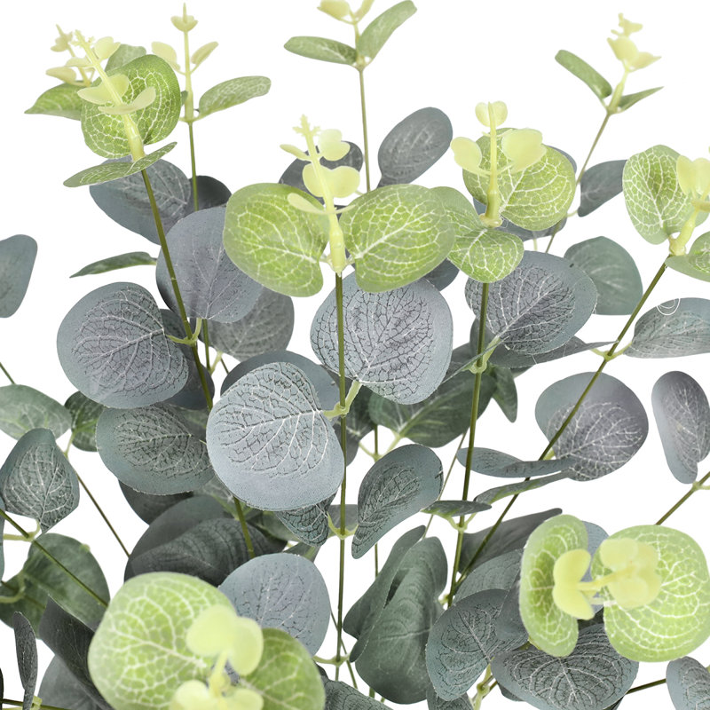 Fausse branche d'eucalyptus 19 po, Vert givré
