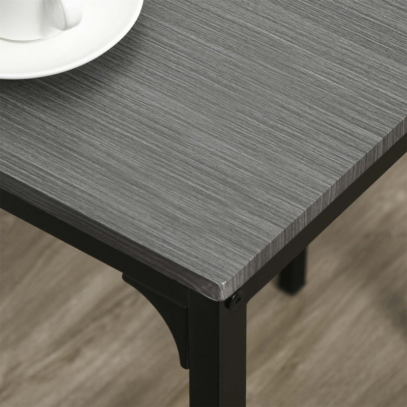 Ensemble de table de bar et de chaises 3 pièces, table de cuisine à hauteur de comptoir avec tabourets pour petits espaces, conception peu encombrante