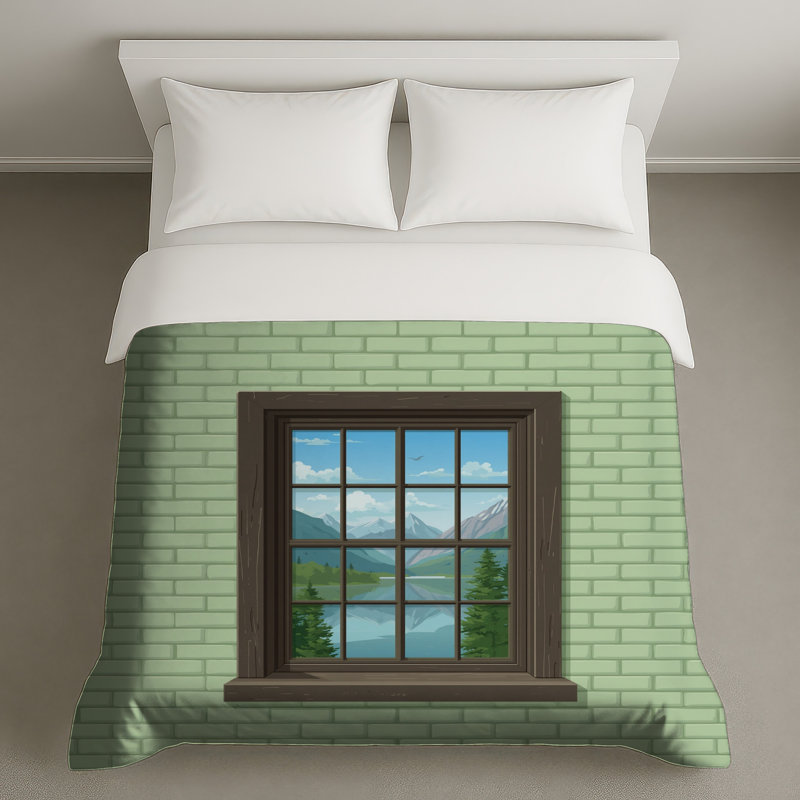 Housses de couette pour fenêtre Mountain View, Lit simple