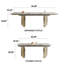 Ensemble de table de salle à manger 9 pièces avec table de salle à manger extensible en fritté de 94,5 po avec 8 chaises en tissu-120842698-120842701-120842702