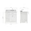 Ensemble de meuble-lavabo simple 37 po Aberdeenshire-85364096
