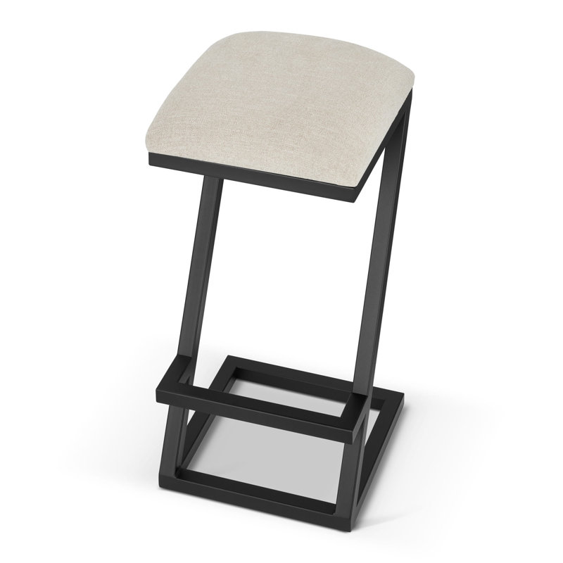 Maliyha Upholstered Counter Stool with Metal Frame