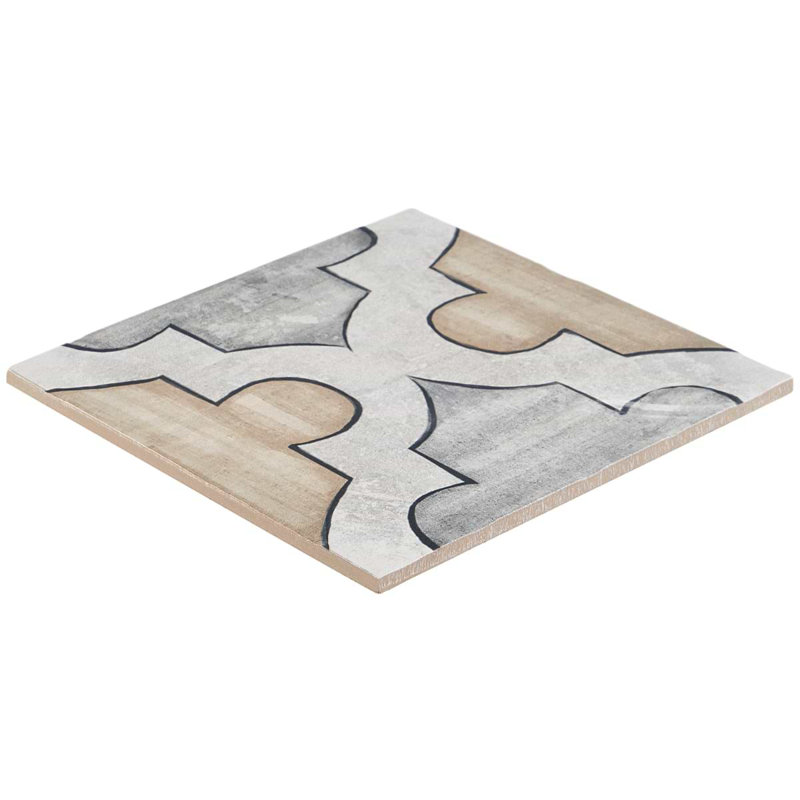 Alesso 8x8 Moroccan Matte Encaustic Look Porcelain Tile, Deco Picos