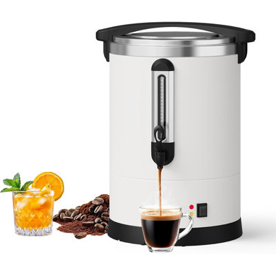 80-120 Cup Coffee Urn 12L Commercial Stainless Steel, Auto Temperature Control for Catering Events