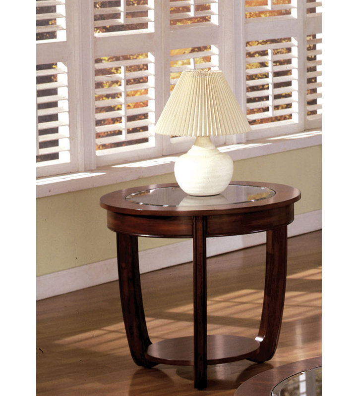 Ablia Glass Top End Table
