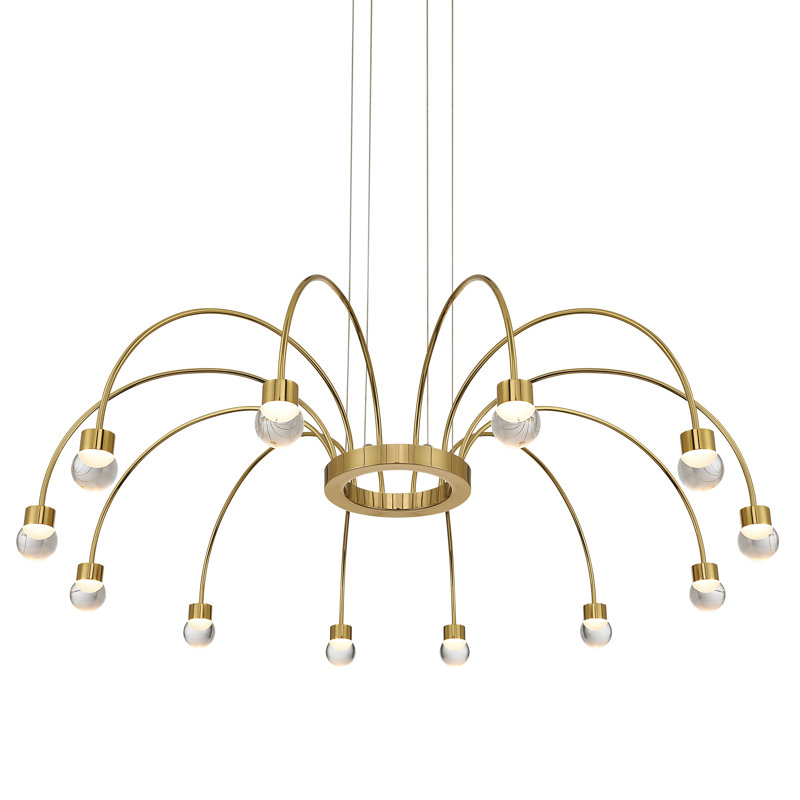 Lustre intégré 12 lumières Yep by Willadene, Diffuseurs globes