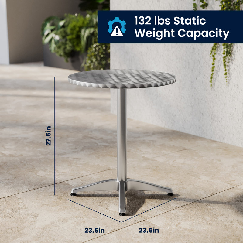 Ensemble bistro 3 pièces Haverhill, H 27,25 po x l 23,5 po x P 23,5 po, Noir