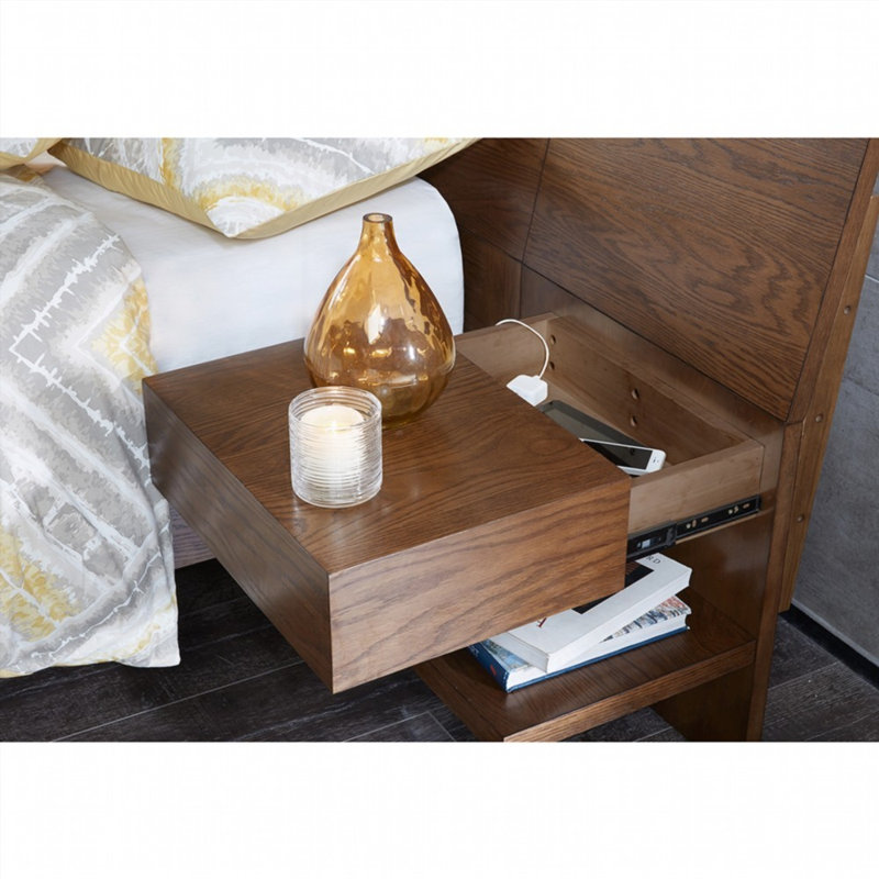 Queen Bed Frame with 2 Nightstands - No Box Spring Needed, Solid Wood &amp; Strong Support