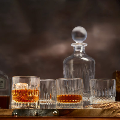 Balmoral Whiskey Set (Decanter 27 fl oz & 4 Glasses 8.5 fl oz)