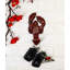 Ensemble de 2 crochets muraux en fonte rouge Cajun