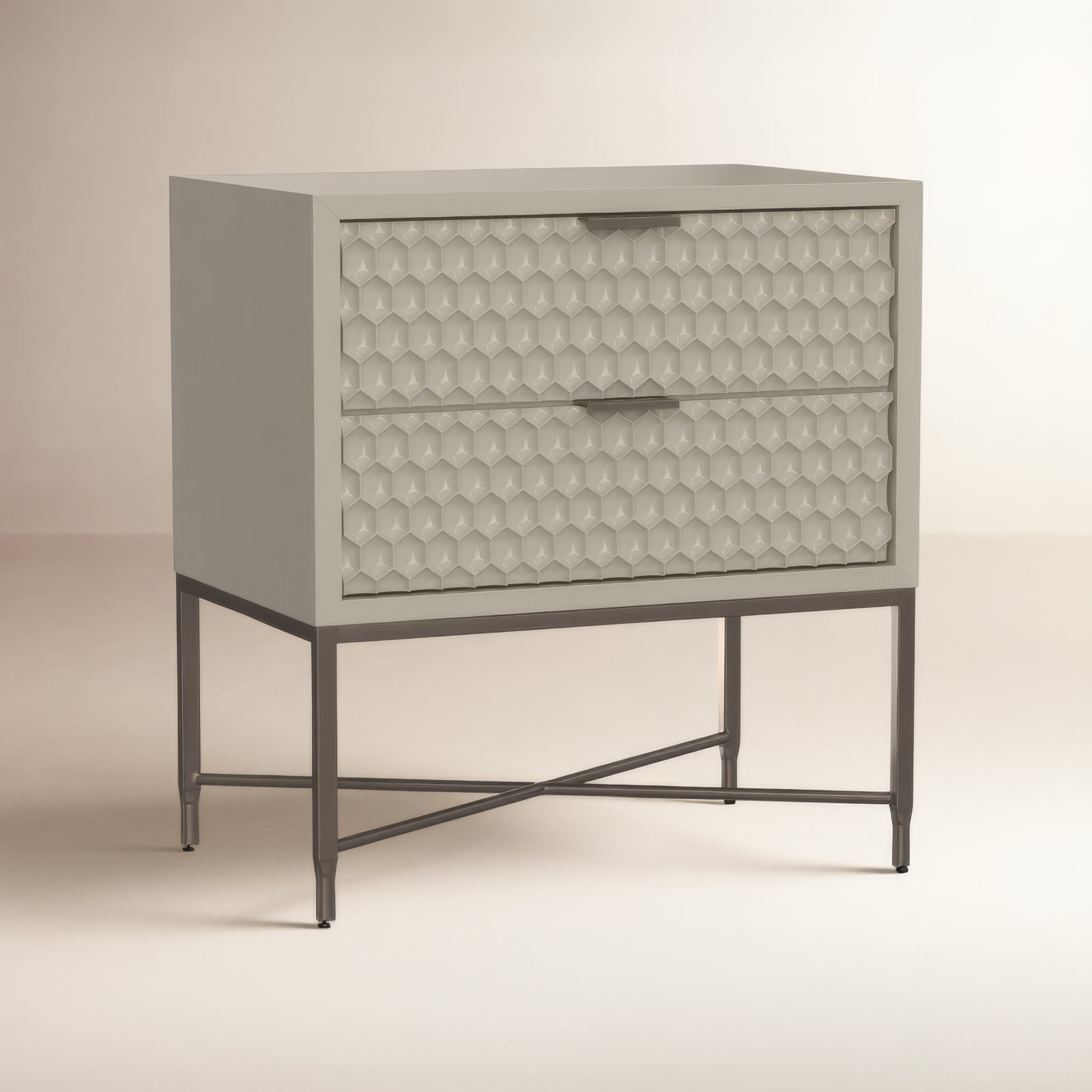 Capra 2 - Drawer Nightstand, Cement Gray