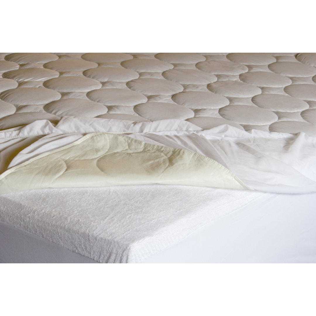Goodyear Waterproof 2" Polyester Mattress Pad White Noise Bed 