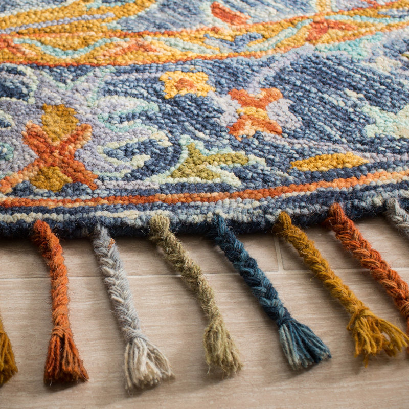 Tapis oriental en laine touffeté à la main Vahakn, Rond 7 pi