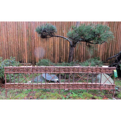 Clôture en bois brun H 16 po x l 47 po