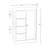 Single Door Bathroom Storage Cabinet with 3 Drawers-532696235