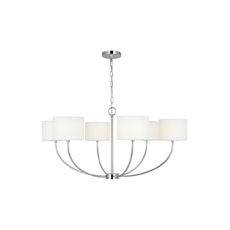 Tanyel 6-Light Chandelier, Polished Nickel