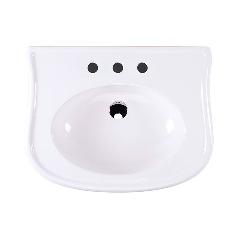 Lirico 27.63'' L Bathroom Sink, 8" Centers
