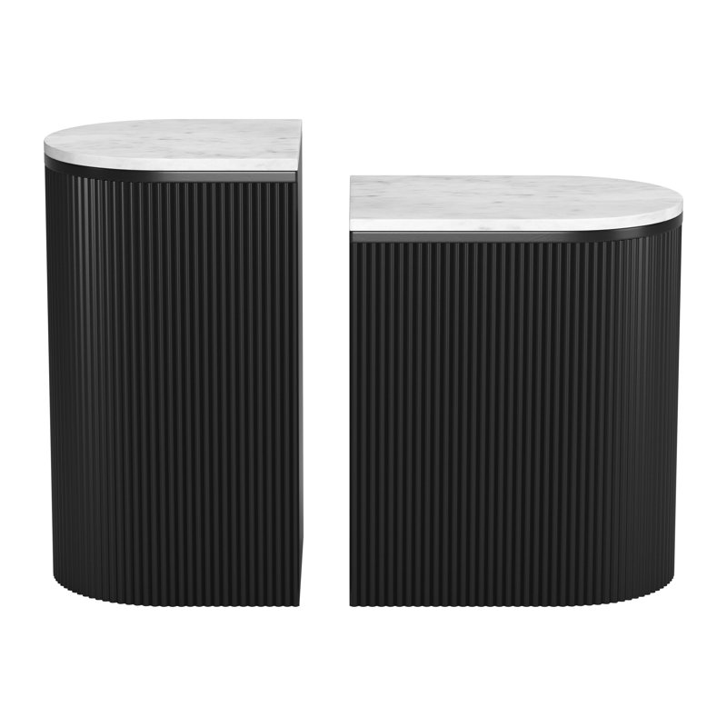 Chance 2 - Piece Marble Top Living Room Table Set