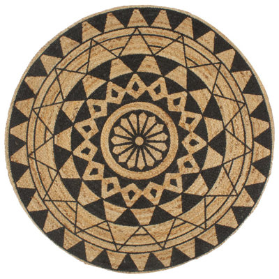 Round Peddler Solid Colour Area Rug