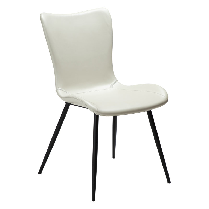 47cm H Polyester Blend Upholstered Side Chair, Black, White