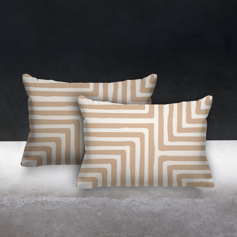 Coussin lombaire intérieur / extérieur Waren, Beige