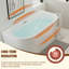 Baignoire de trempage autoportante en acrylique blanc avec trop-plein 59 po KDK HOME