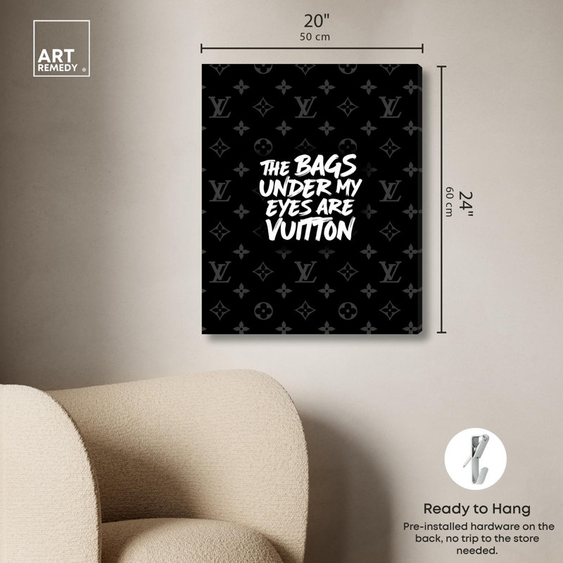 Art visuel de sacs, H 24 po x l 20 po, Toile tendue avec châssis