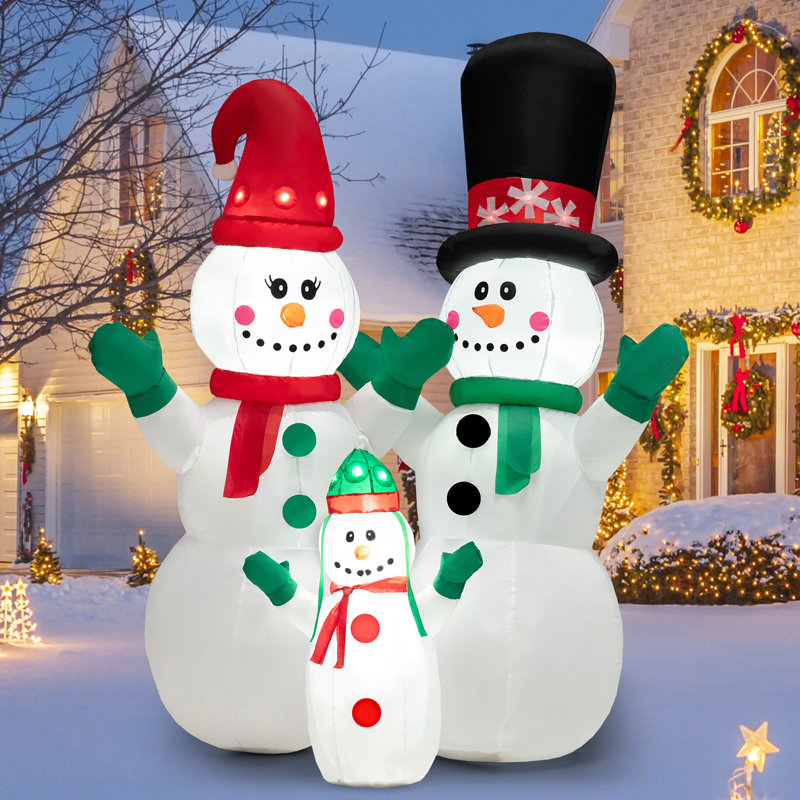 Décoration de Noël bonhomme de neige gonflable