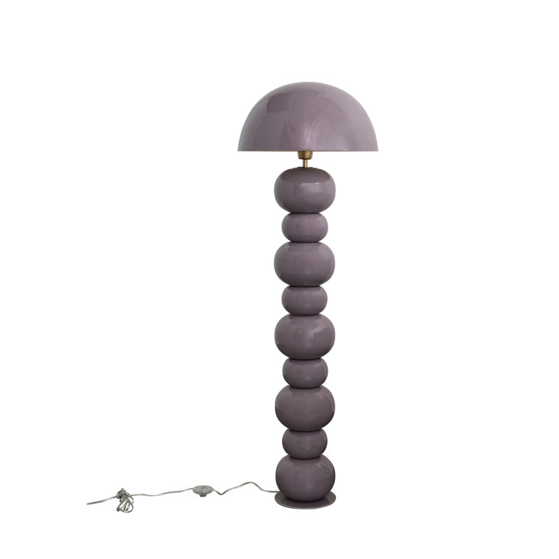 Lampe sur pied à boules empilées en métal émaillé