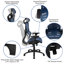 Chaise de bureau avec inclinaison synchro, appui-tête réglable, soutien lombaire et accoudoirs pivotants-57177986