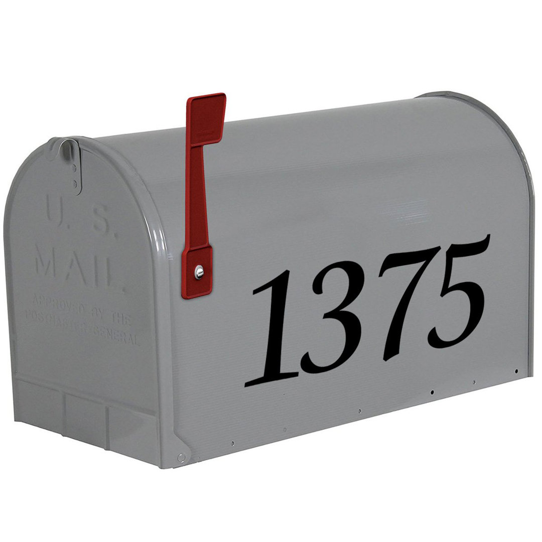 4'' H Vinyl Self-Adhesive House Letters And Numbers VWAQ Color: Black