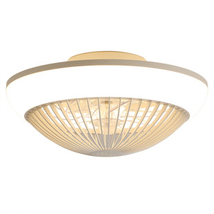 15-Inch Modern Bladeless Ceiling Fan With RGB Light & Remote Control