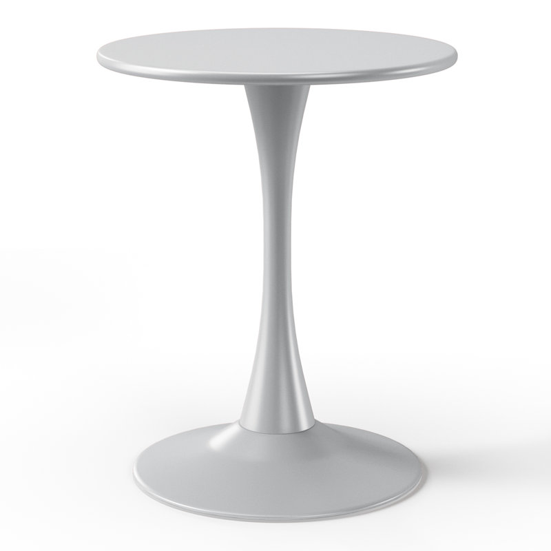 Outdoor Steel Dining Table, Gray