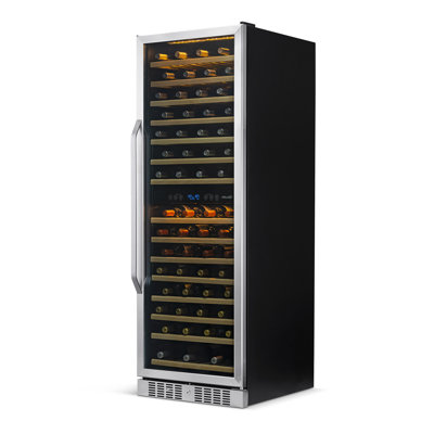 The Connoisseurs Reserve 27” 160 Bottle Built-in Dual Zone Compressor Wine Fridge in Stainless Steel, -  Newair, AWR-1600DB