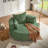 55"W Upholstered Oversized Swivel Barrel Accent Chair-2126553923-2129570162