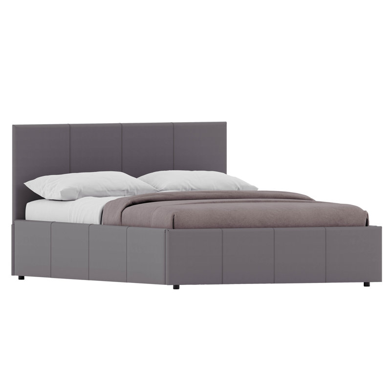 Wilna Upholstered Ottoman Bed, UKFR Certified, Small Double (4'), Grey