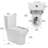 1.1/1.6 GPF Elongated Comfort Height Floor Mounted One-Piece Toilet, CUPC Certified, Watersense Cetified, Ceramic, White Color, Soft Close Seat