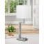 Ensemble de lampes de table argentées 26 "avec prise USB Truel Yours