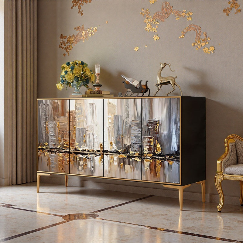 French Style Light Luxury Painted Sideboard