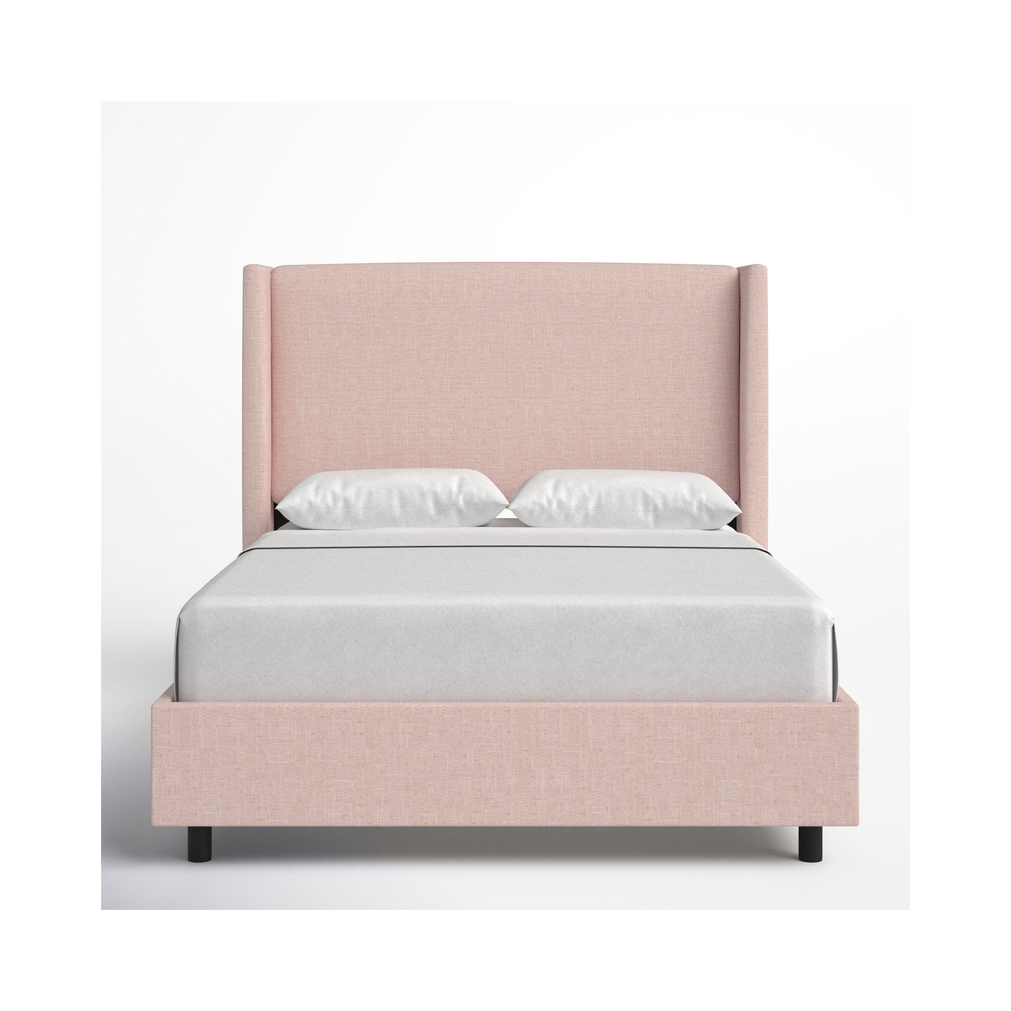 Tilly Upholstered Bed, Zuma Rosequartz Textured Linen, Full