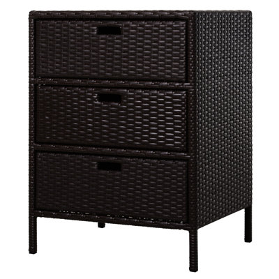 Armoire à serviettes à 3 tiroirs en bord de piscine Pe