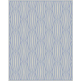 Geometric Hand-Knotted Wool Blue/Gray Area Rug