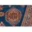 Tapis bleu / beige en laine noué à la main à motif oriental 8 pi 3 po x 10 pi Madeeha