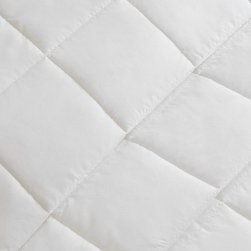 Lightweight Down Alternative Blanket with Satin Trim, King, White