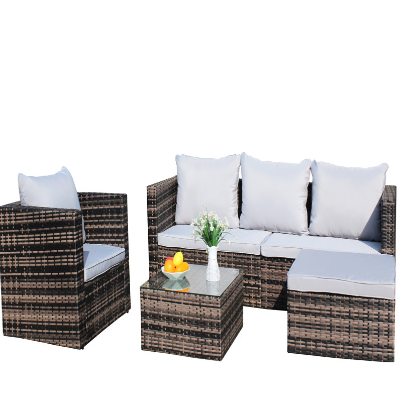 Table basse avec coussins Pe Outdoor