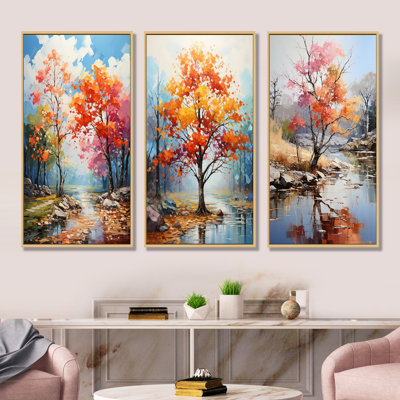 Alive Colors Maple Trees - Tree Maple Wall Decor Set Of 3