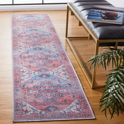 Katelyn Oriental Pink/Blue/Black/Ivory Area Rug