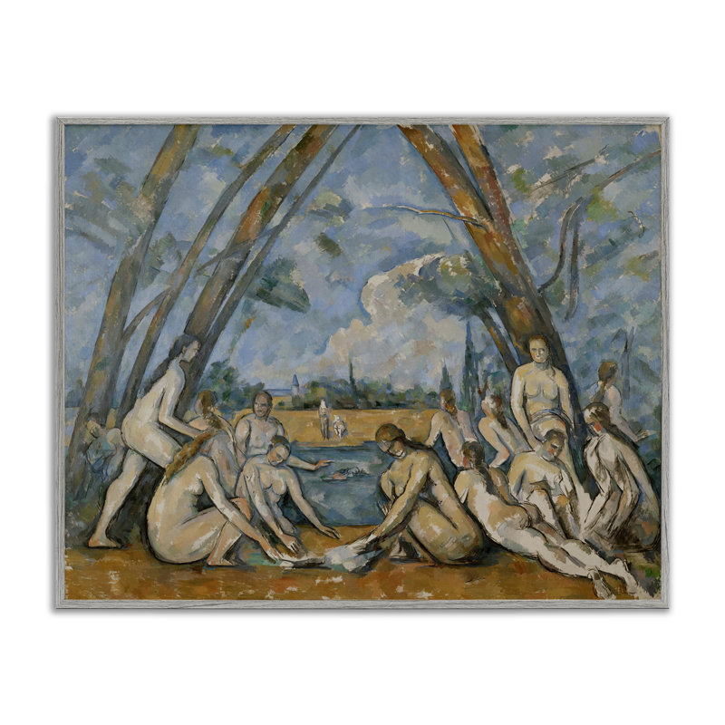 «Classic Cezanne Large Bathers», art giclée par one1000paintings, Estampe numérique Farmhouse, H 16 po x l 20 po